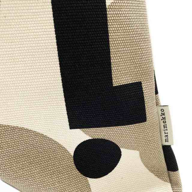 マリメッコ 091684 889 beige black Ahkera Unikko Logoトートバッグ ベージュ×ブラック (新品)  marimekko｜au PAY マーケット